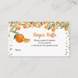 Cutie Baby Citrus Luier Raffle Kaart, Informatiekaartje