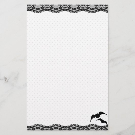 Cutie Bat Stationery met kant Briefpapier (Voorkant)