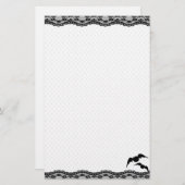 Cutie Bat Stationery met kant Briefpapier (Voorkant / Achterkant)