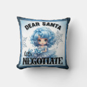 Cutie Blauw Beste Kerstman Kerstkussen Kussen (Voorkant)