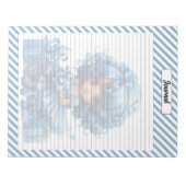 Cutie Blauw Kerstmis Notitieblok (Voorkant)