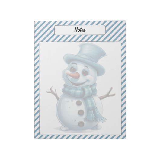 Cutie Blauw Kerstmis Notitieblok (Gedraaid)
