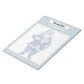 Cutie Blauw Kerstmis Notitieblok (Schuin)