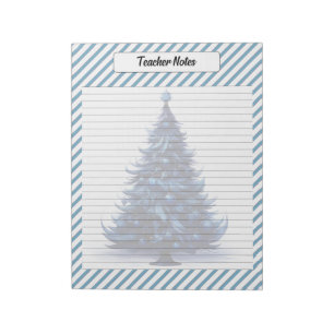 Cutie Blauw Kerstmis Notitieblok