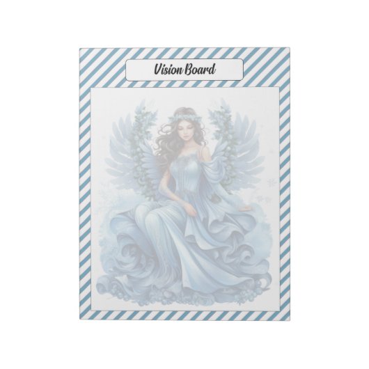 Cutie Blauw Kerstmis Notitieblok (Gedraaid)