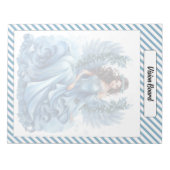 Cutie Blauw Kerstmis Notitieblok (Voorkant)