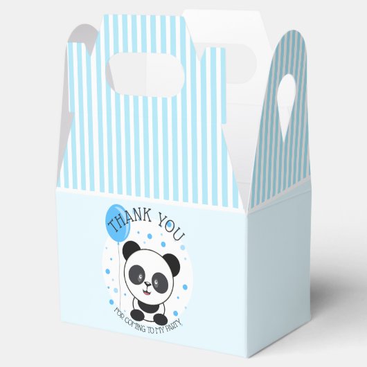 Cutie Blauw Panda Verjaardagsfeestje Bedankdoosjes (Geopend)