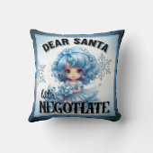 Cutie Blue Cher Père Noël Coussin de Noël (Verso)