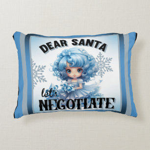 Cutie Blue Cher Père Noël Coussin de Noël