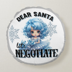 Cutie Blue Cher Père Noël Coussin de Noël