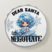 Cutie Blue Cher Père Noël Coussin de Noël (Dos)