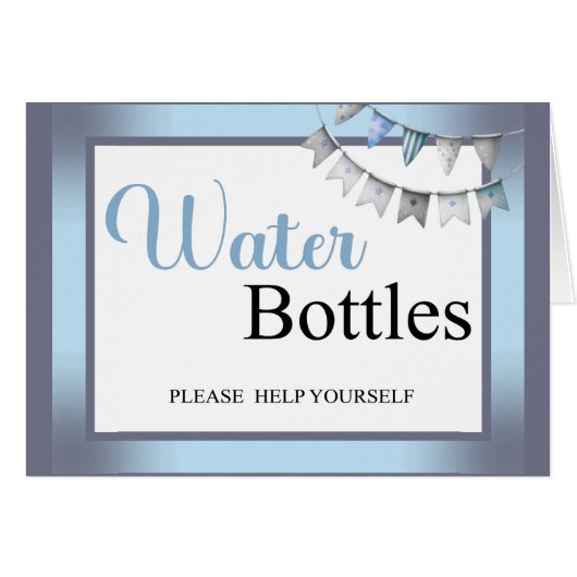 Cutie Blue Elephant - Little Peanut Water Bottles (Voorkant Horizontaal)