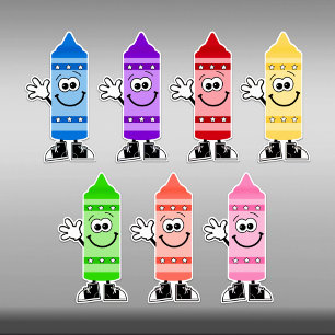 Cutie Cartoon Crayons Vinylstickers Sticker