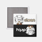 Cutie Cartoon Dishwasher Magnet Magneet (Voorkant / Achterkant)