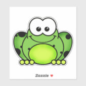 Cutie Cartoon Kikker vinylsticker Sticker (Vel)