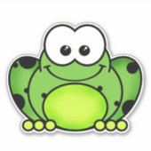 Cutie Cartoon Kikker vinylsticker Sticker (Voorkant)