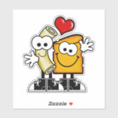 Cutie Cartoon Mac'n Cheese Vinyl Sticker (Vel)
