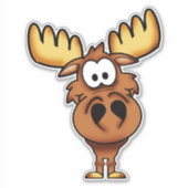 Cutie Cartoon Moose Vinyl Sticker (Voorkant)
