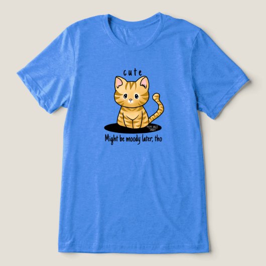 Cutie Cat Tabby Tri-Blend Shirt (Design voorkant)