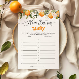 Cutie citrus Naam dat nummer baby shower spel