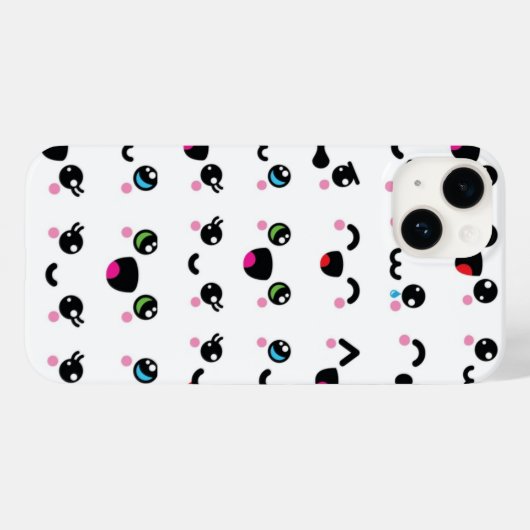 Cutie face Iphone case (Achterkant (horizontaal))