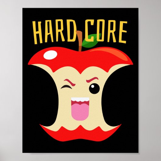 Cutie Foods Cute Hardcore Apple Core Poster (Devant)