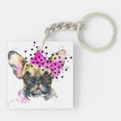 Cutie French Bull Dog Sleutelhanger (Achterkant)