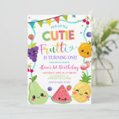 Cutie Frutti Birthday Invitation (Debout devant)