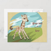 Cutie Giraffe Post Card Briefkaart (Voorkant / Achterkant)