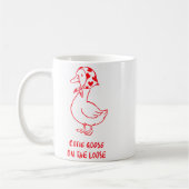 Cutie Goose Valentine Hearts Bandana Cute Barnyard Koffiemok (Links)