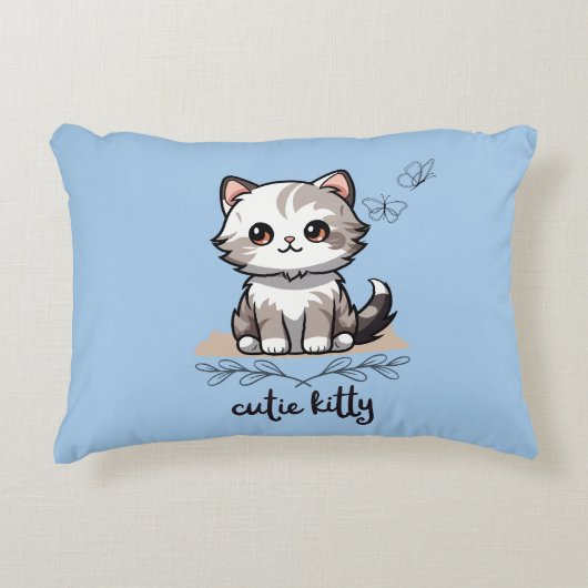 Cutie Kat Accent Pillow Kussen (Voorkant)