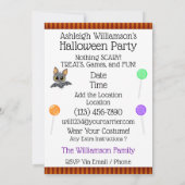 Cutie Kat FUN Halloween Party Kaart (Achterkant)