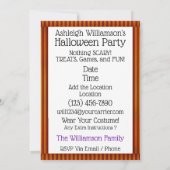 Cutie Kat FUN Halloween Party Kaart (Achterkant)