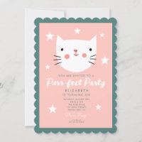 Cutie Kat Pink Green Paarse Stars Birthday