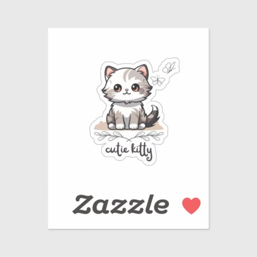Cutie-Kat Sticker (Vel)