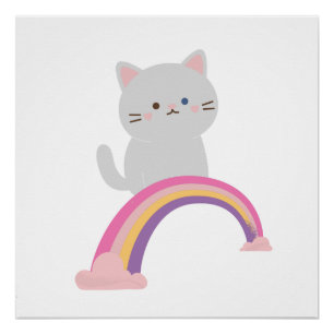Cutie Kitten Cat Perfect Poster