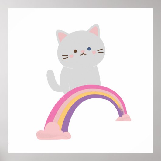 Cutie Kitten Cat Poster (Voorkant)