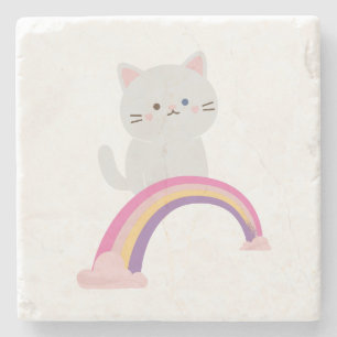 Cutie Kitten Cat Stenen Onderzetter