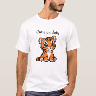 Cutie on Duty T-shirt | Cute Baby Tijger Tee