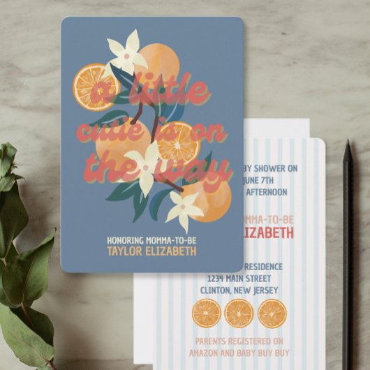 Cutie op de weg Baby shower Thema Kaart