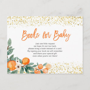 Cutie Oranje Citrus Baby Books insert card Briefkaart