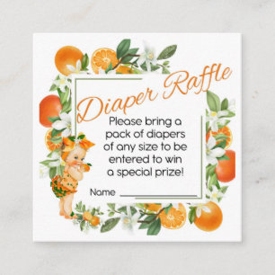 CUTIE Oranje DRUKSTER Raffle insert card, douche Informatiekaartje