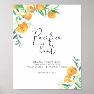 Cutie pacifier jachtwedstrijd baby shower poster