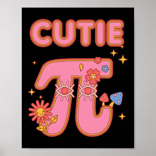 Cutie Pi Pie Happy Pi Day Wiskunde Wiskunde Docent Poster