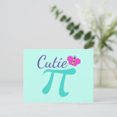 Cutie Pi Symbool Wiskunde Pun Briefkaart (Staand voorkant)