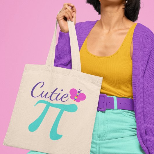 Cutie Pi Symbool Wiskunde Pun Tote Bag
