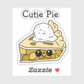 Cutie Pie Apple Pie Cartoon Sticker (Vel)