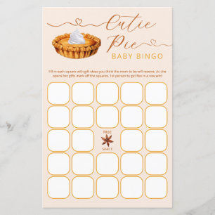Cutie Pie Baby Bingo Thanksgiving Baby shower Spel