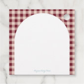 Cutie Pie Baby shower Bedankjes Labels (Achterkant)