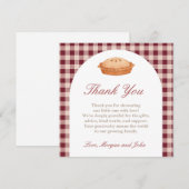 Cutie Pie Baby shower Bedankt Card (Voorkant / Achterkant)